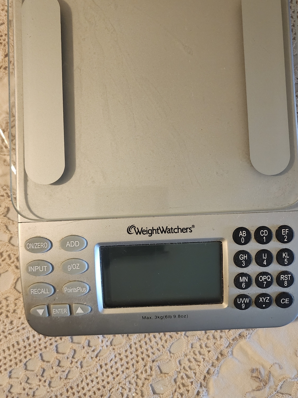 Vintage,Weight Watchers Digital Kitchen Scale in Silver and Black